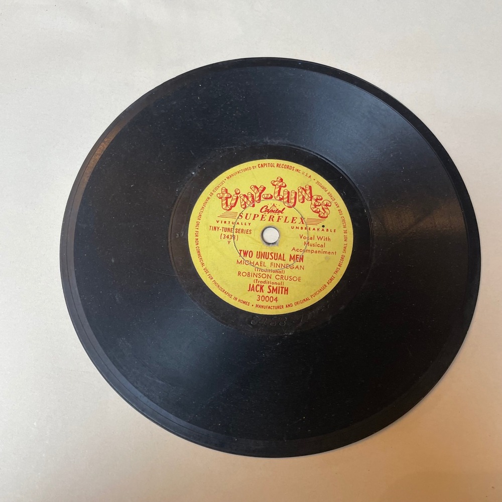 Vintage Tiny Tunes Superflex 7"‎ Vinyl Record Jack Smith Two Unusual Men